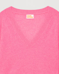 Pull à manches raglan Light en cachemire - Sunset Pink