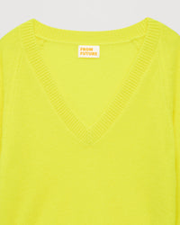 Pull à manches raglan Light en cachemire - Neon Yellow
