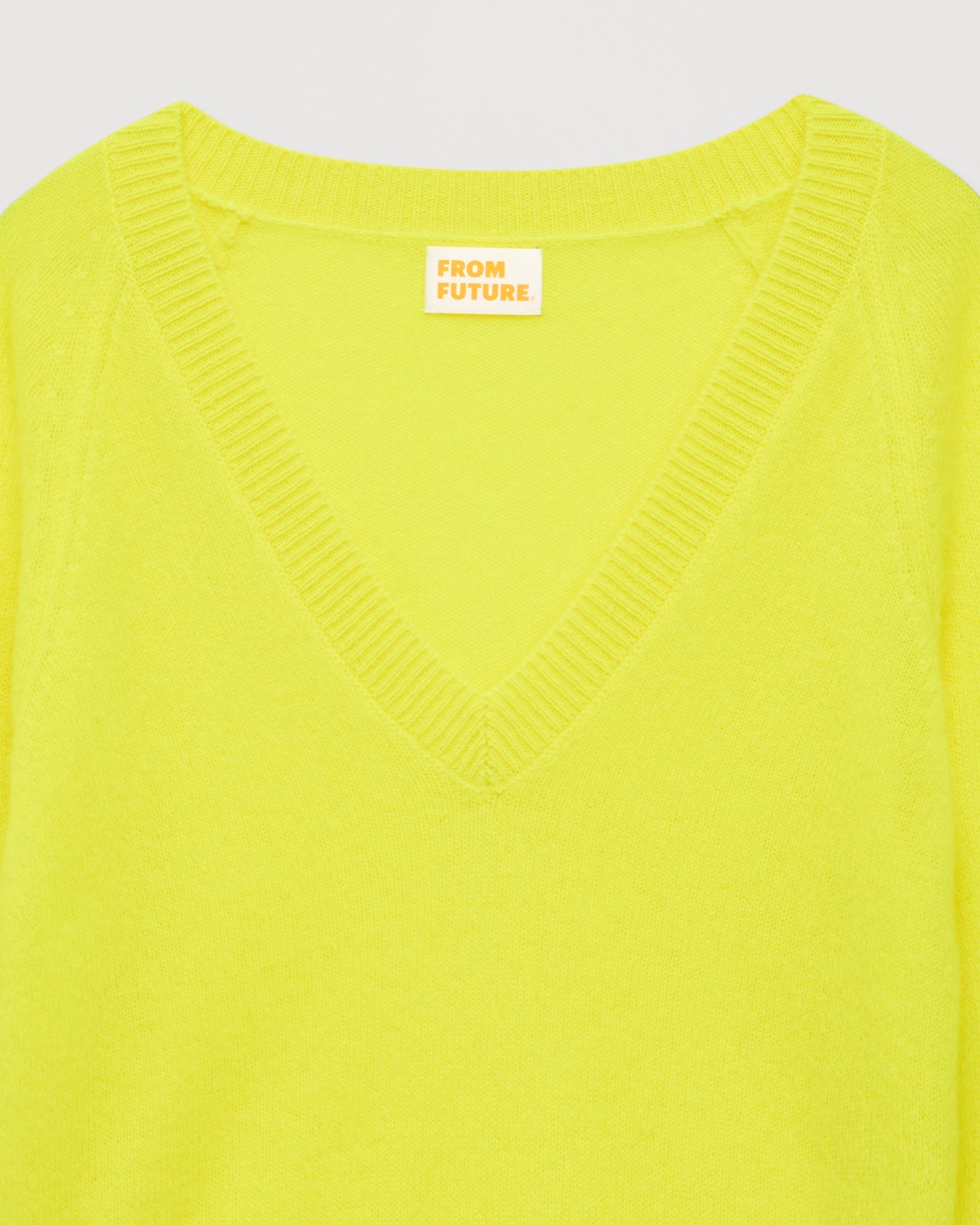 Pull à manches raglan Light en cachemire - Neon Yellow