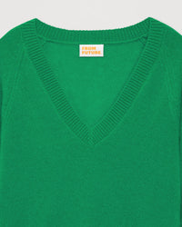 Pull à manches raglan Light en cachemire - Summer Green