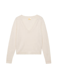 Pull à manches raglan Light en cachemire - Ecru