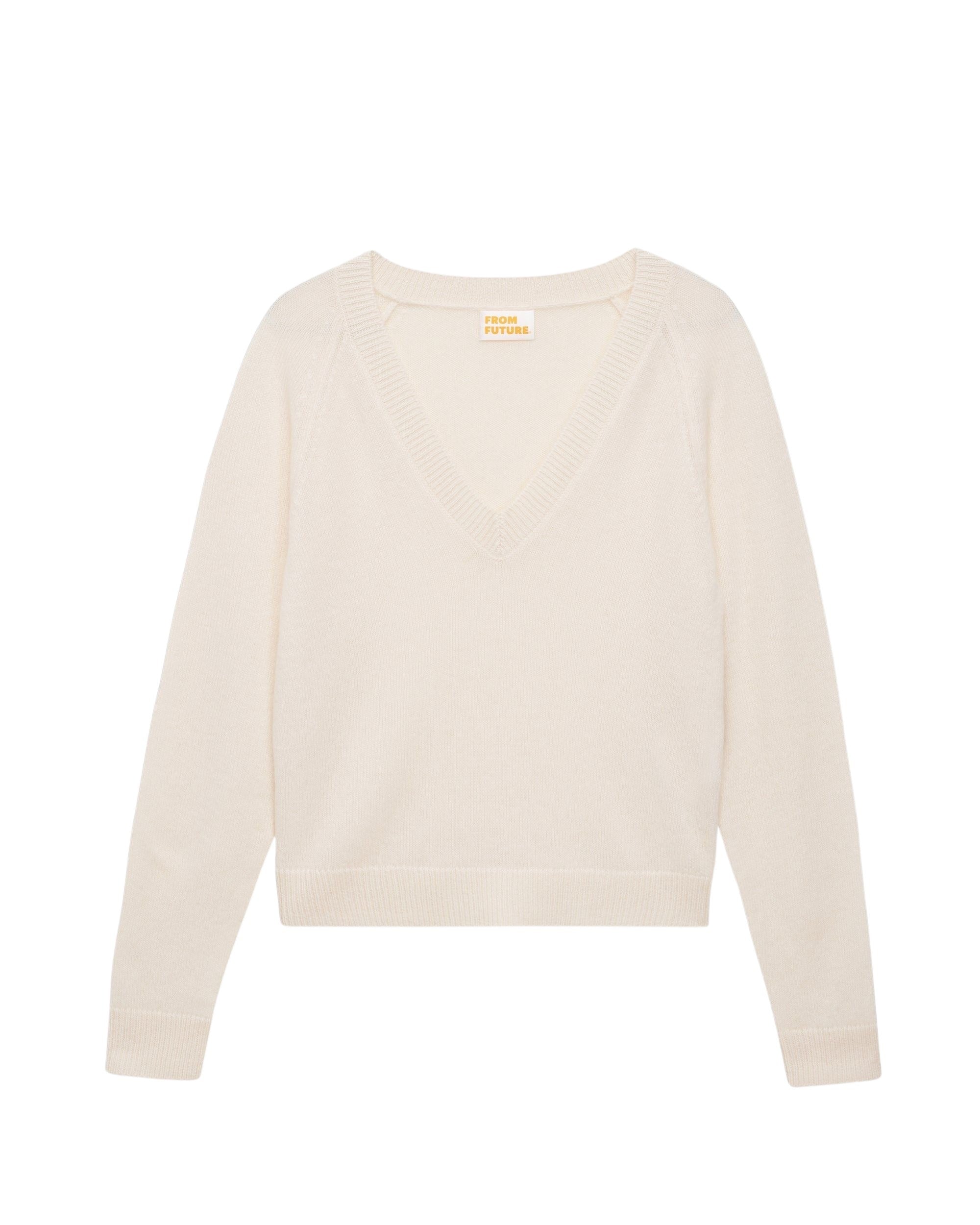 Pull à manches raglan Light en cachemire - Ecru
