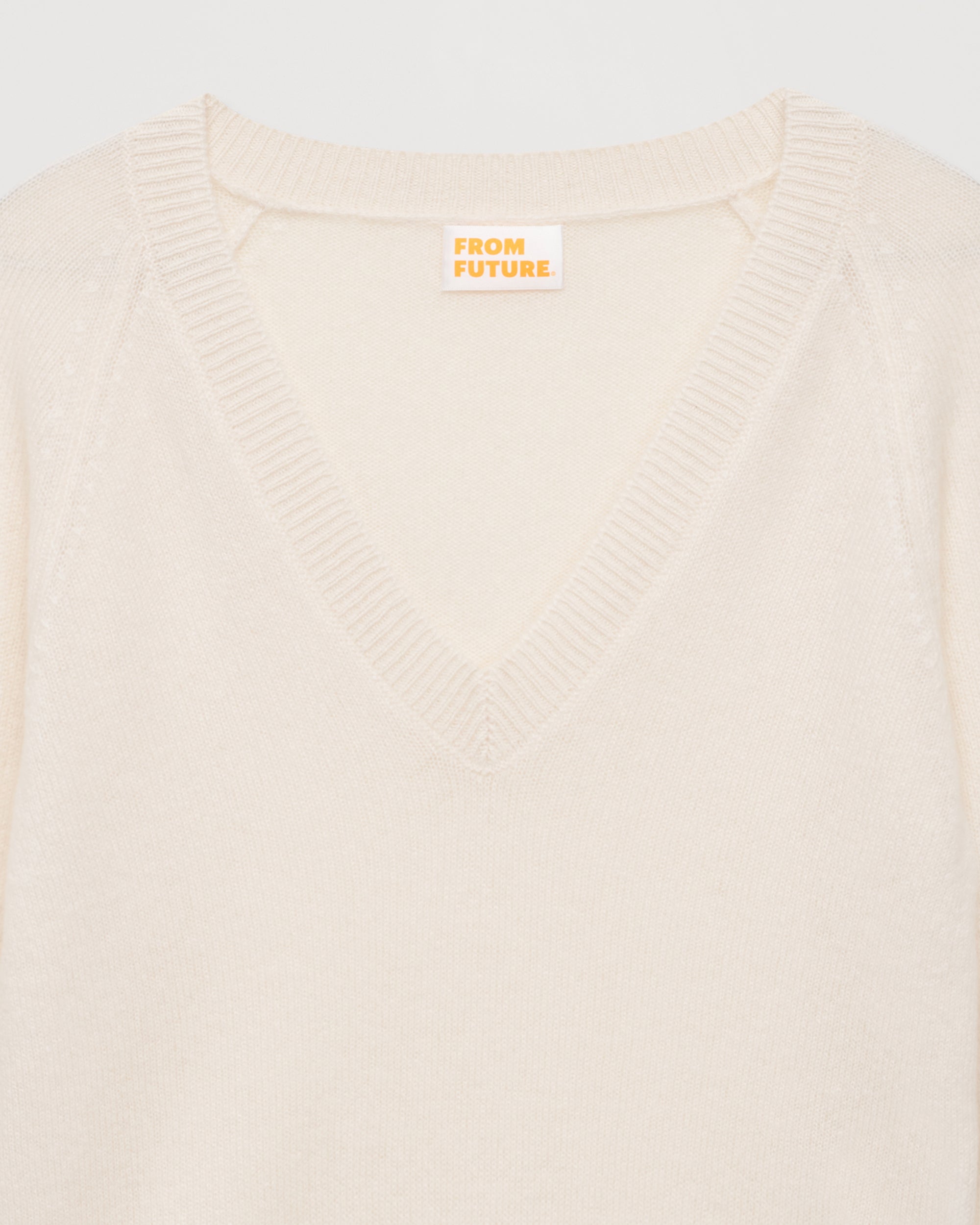 Pull à manches raglan Light en cachemire - Ecru