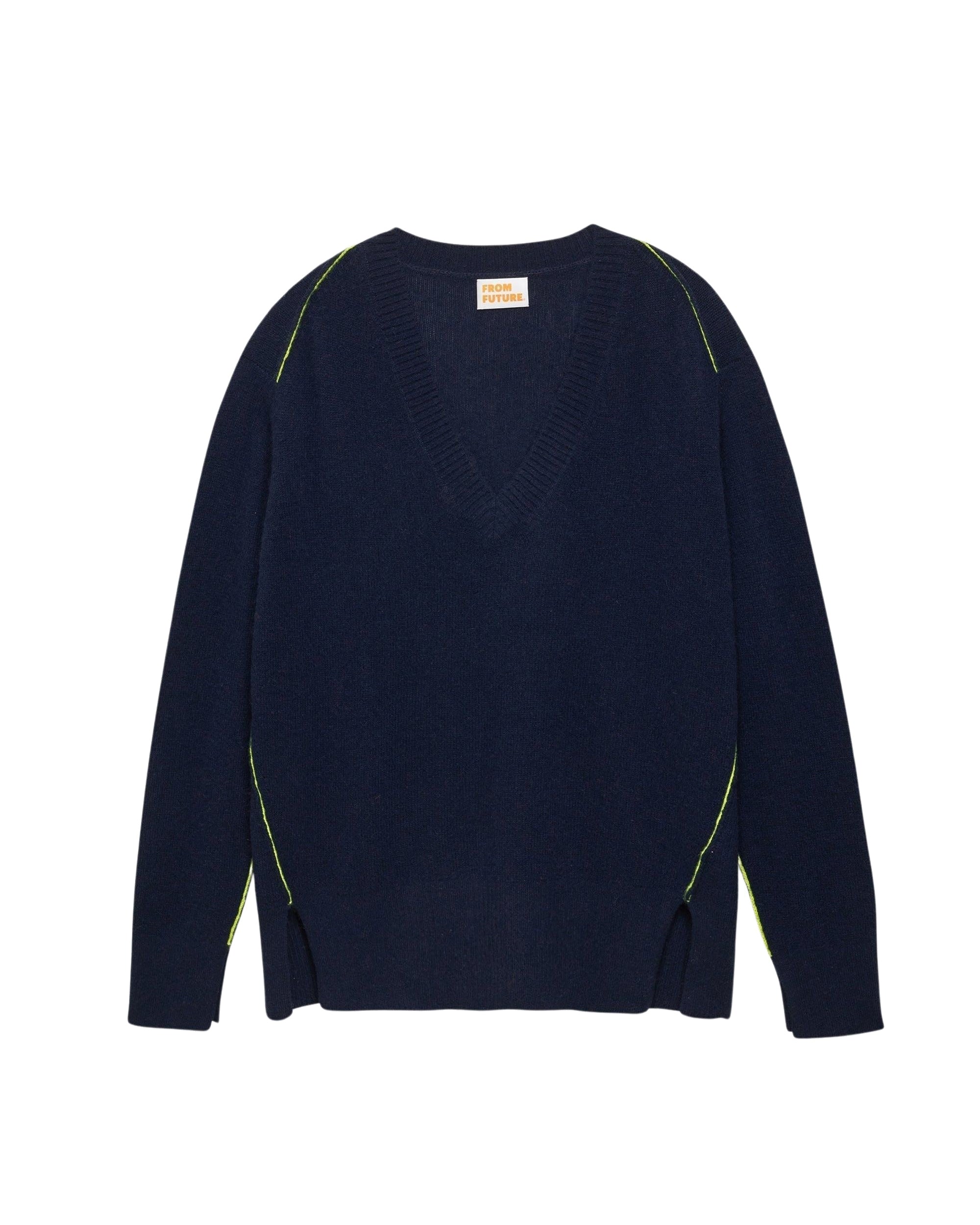 Pull à coutures contrastées Light en cachemire - Navy