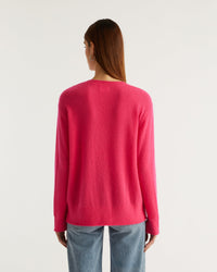 Pull à coutures contrastées Light en cachemire - Beach Pink
