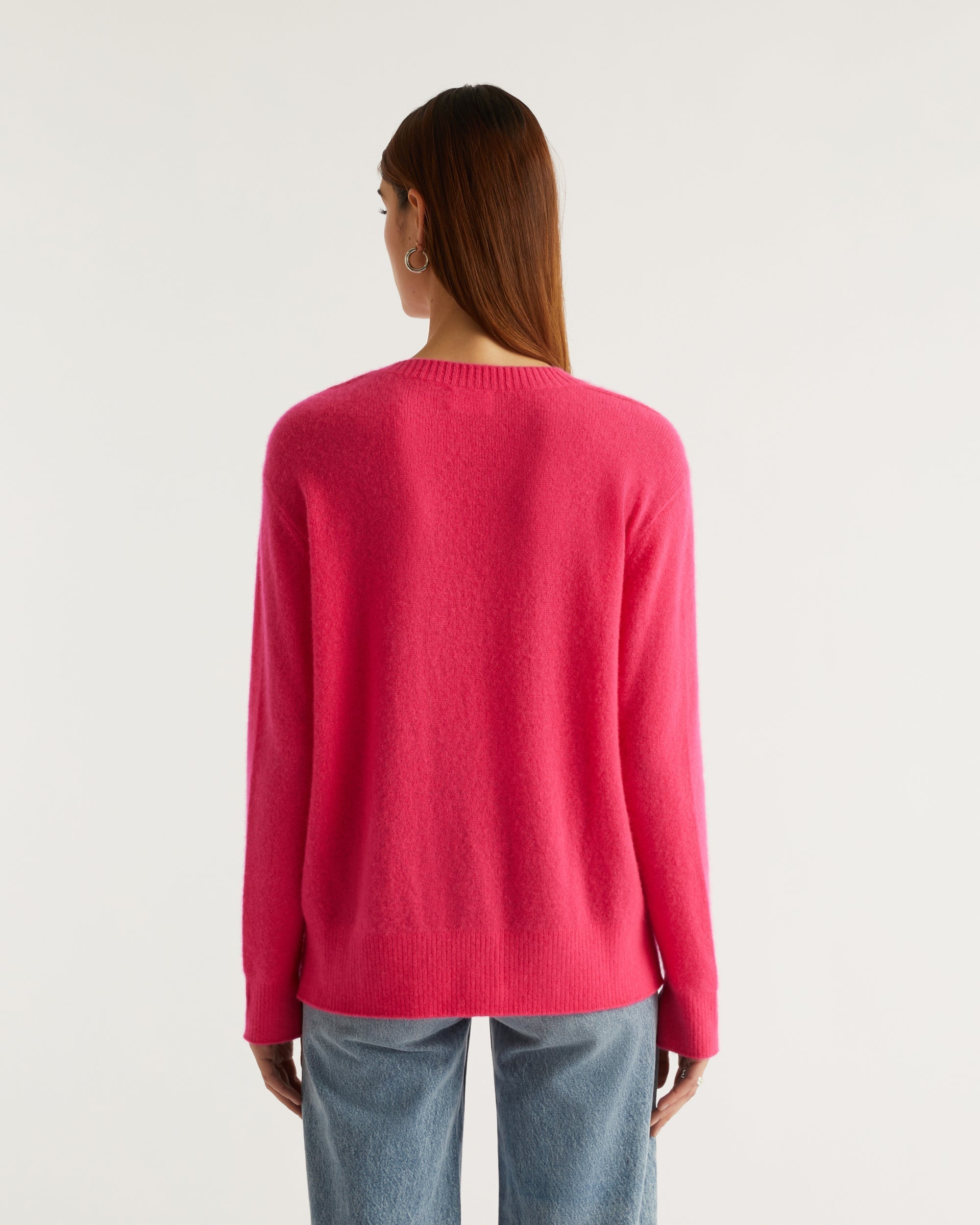 Pull à coutures contrastées Light en cachemire - Beach Pink