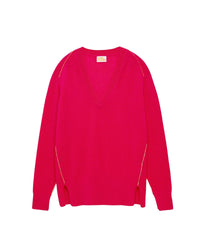 Pull à coutures contrastées Light en cachemire - Beach Pink