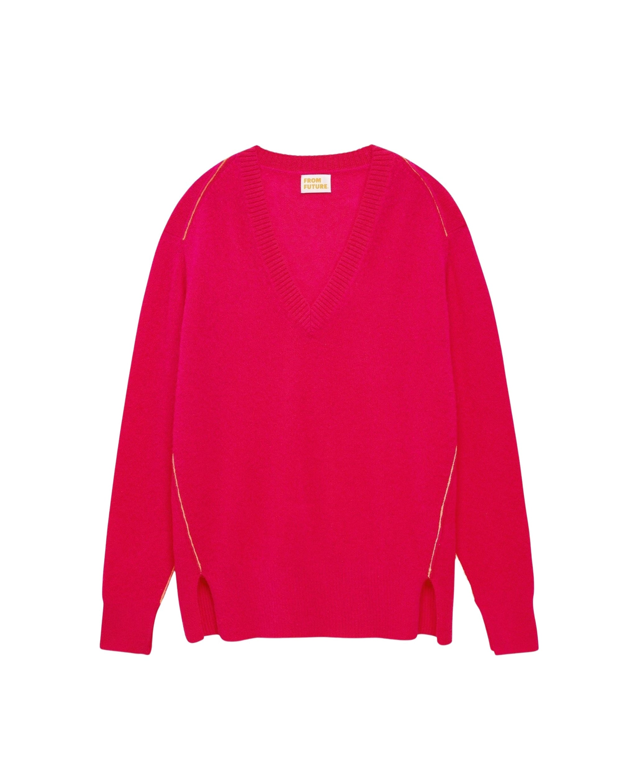 Pull à coutures contrastées Light en cachemire - Beach Pink