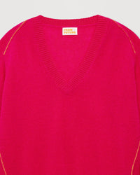 Pull à coutures contrastées Light en cachemire - Beach Pink