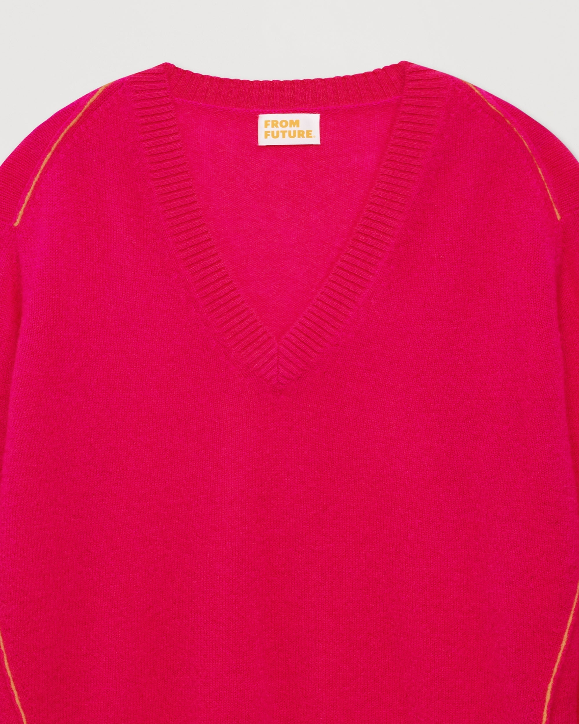 Pull à coutures contrastées Light en cachemire - Beach Pink