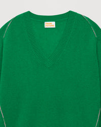 Pull à coutures contrastées Light en cachemire - Summer Green