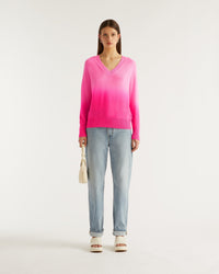 Pull Dip dye Light en cachemire - Pink