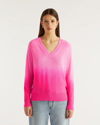 Pull Dip dye Light en cachemire - Pink