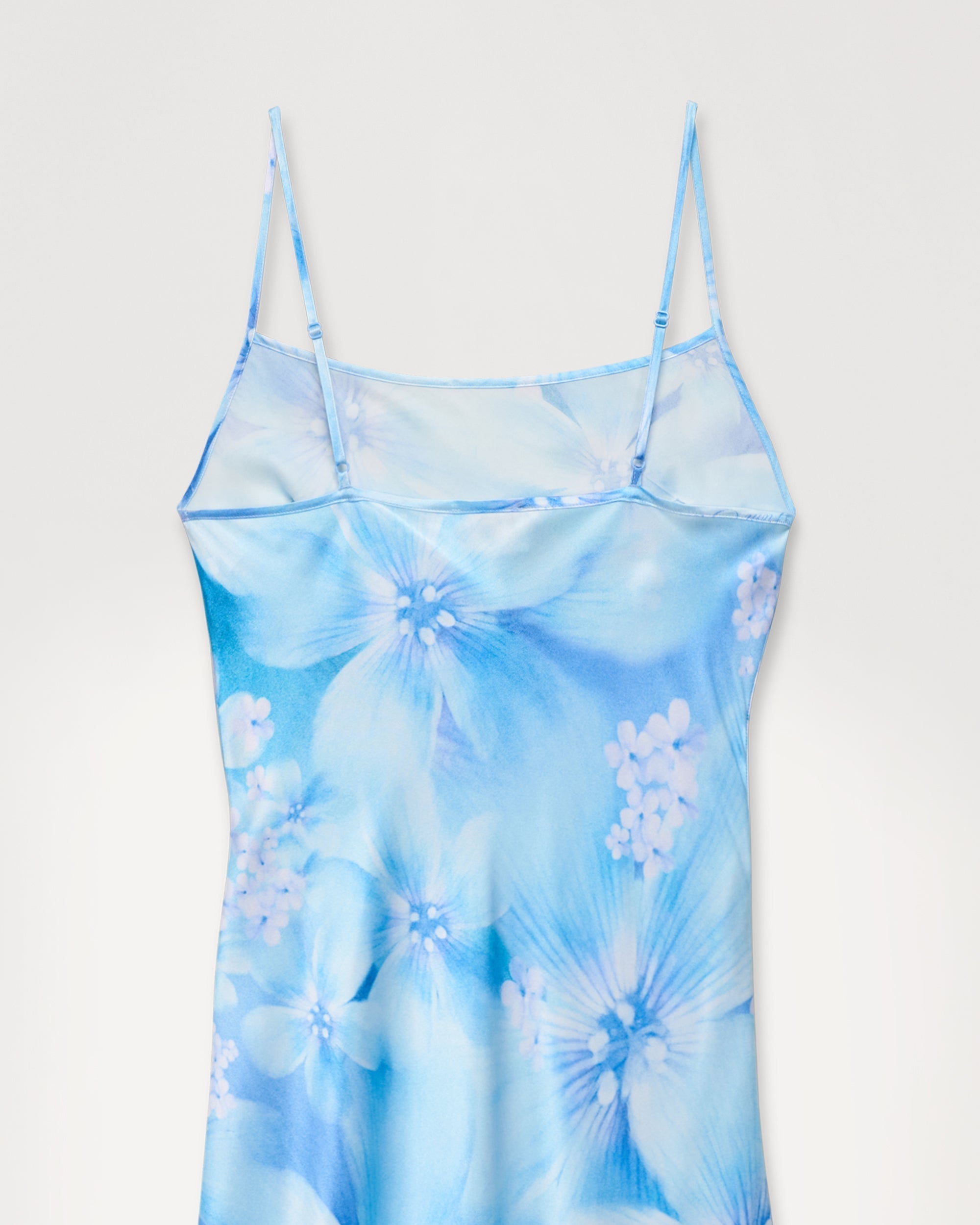 Robe longue Gisele en soie - Magic Flowers & Blue
