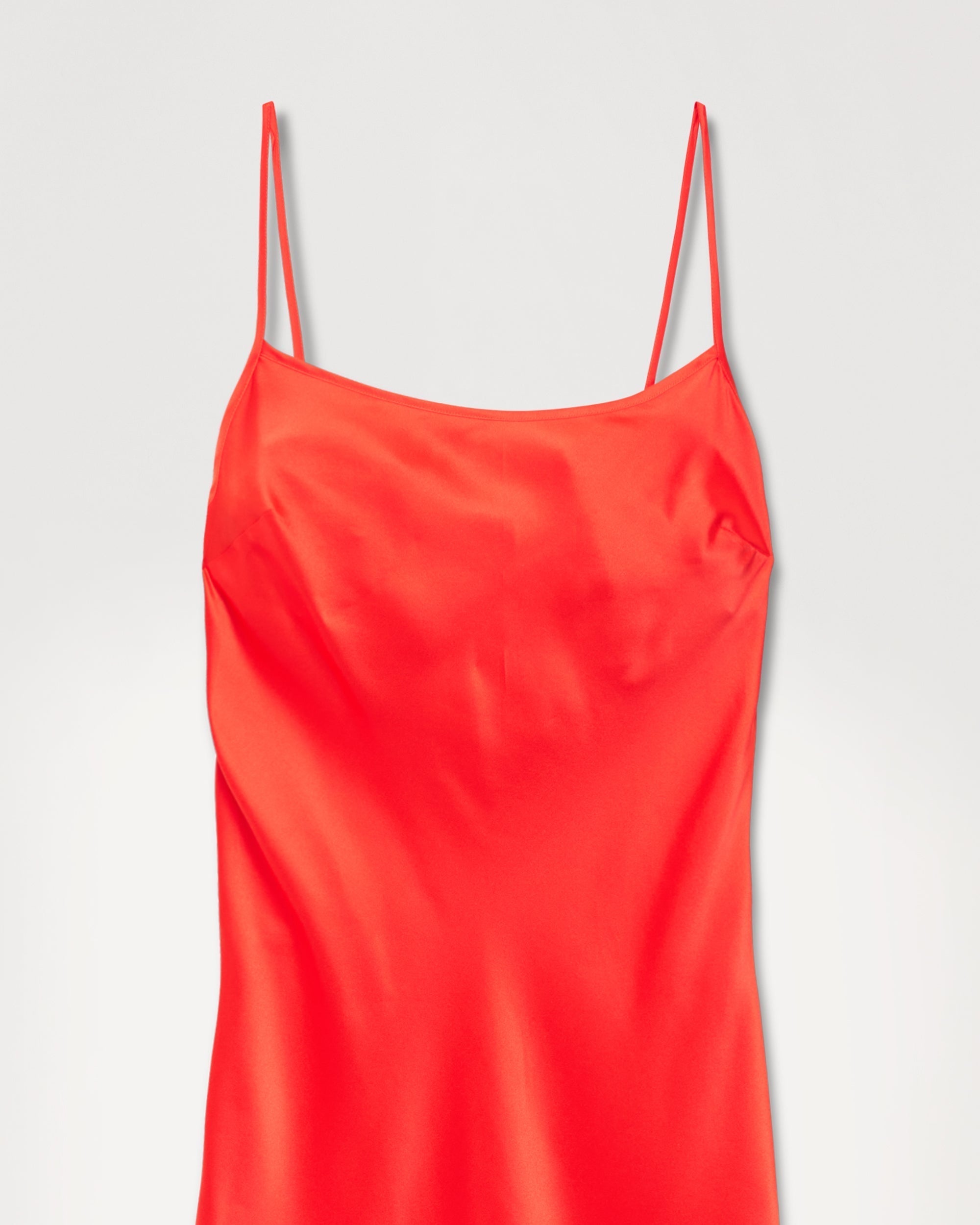 Robe longue Gisele en soie - Neon Orange
