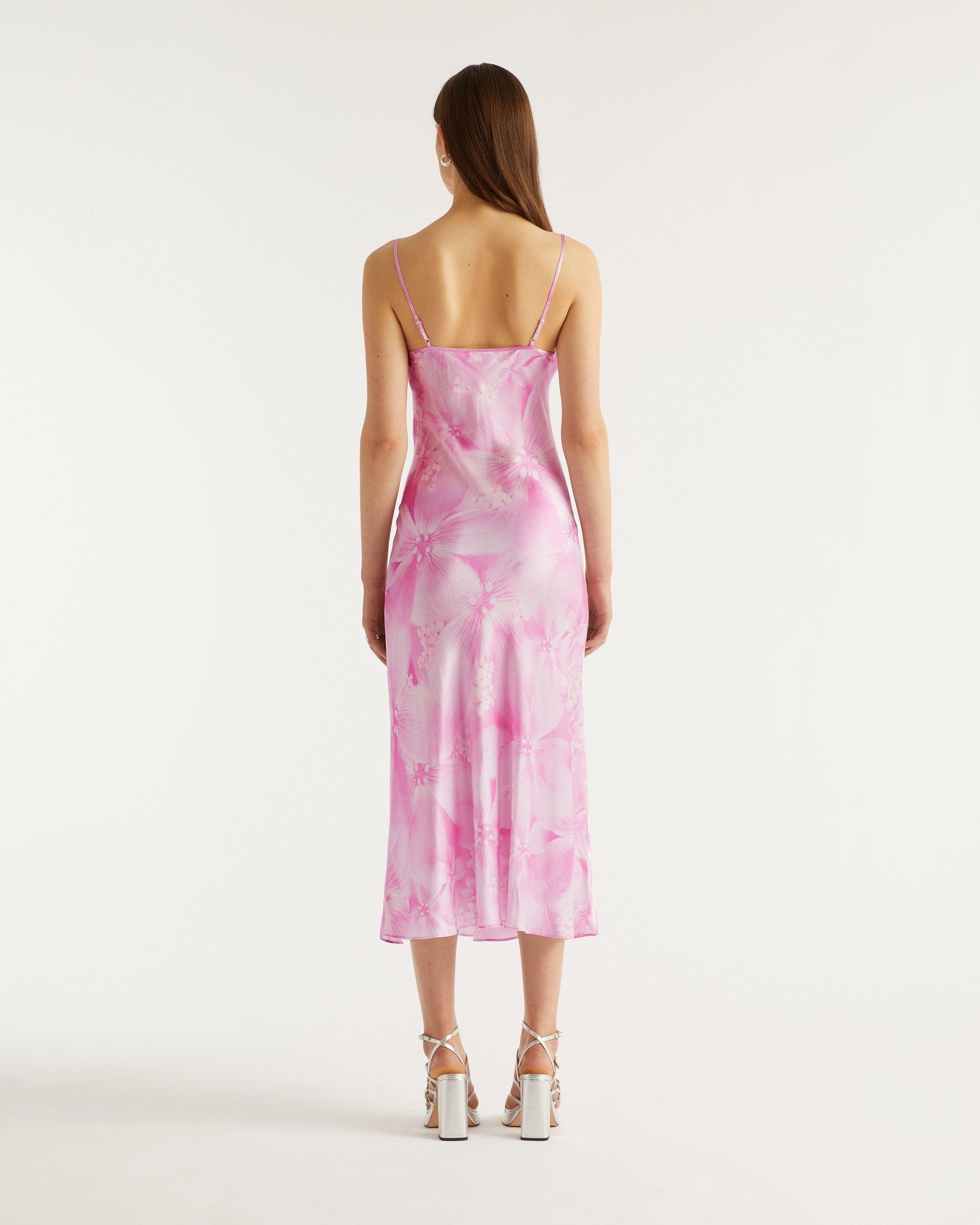 Robe longue Gisele en soie - Magic Flowers & Rose