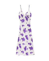 Robe longue Gigi en soie - Rosae Aqua & Purple