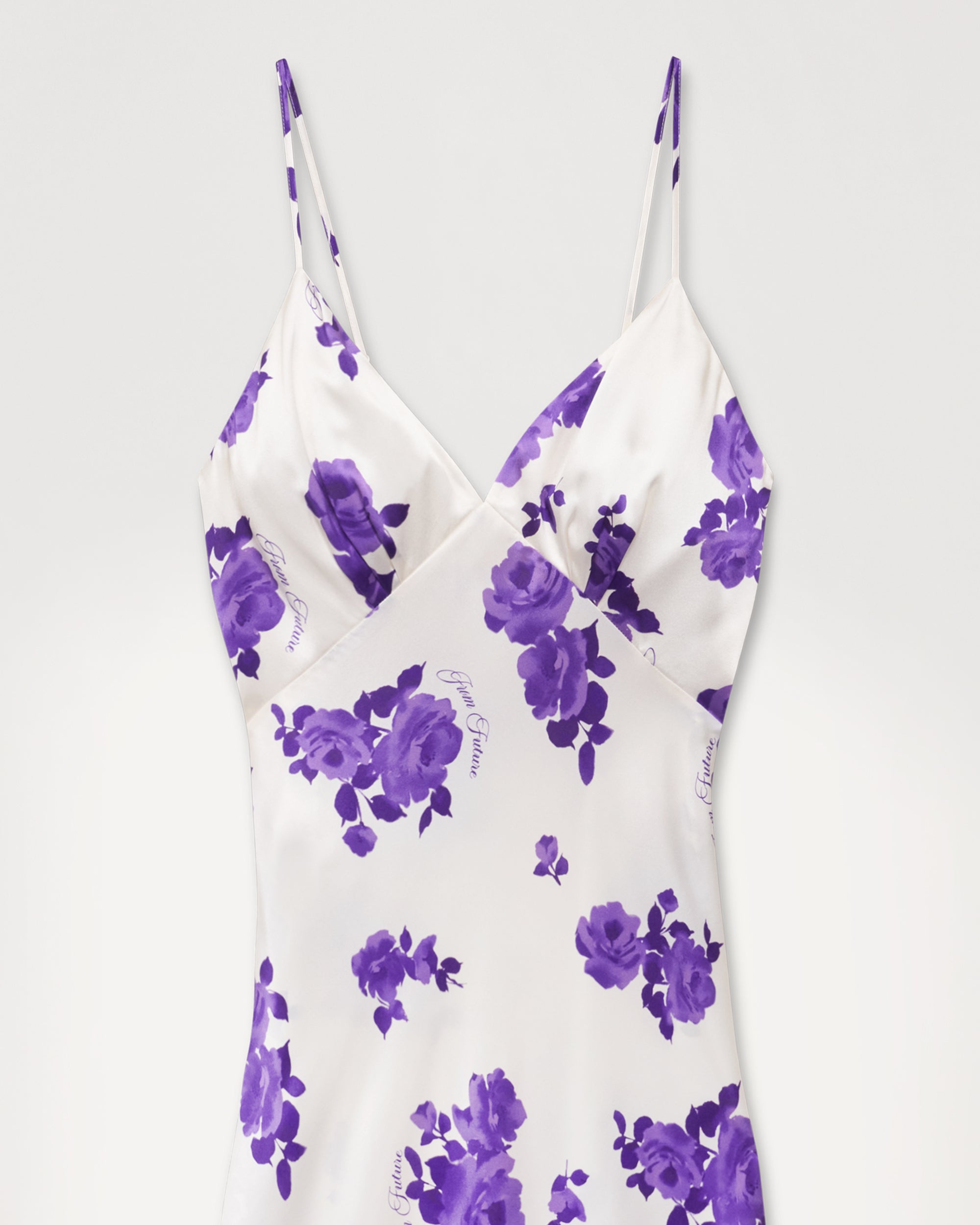 Robe longue Gigi en soie - Rosae Aqua & Purple