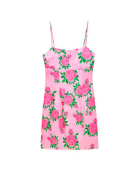 Robe courte Billie en soie - Big Roses