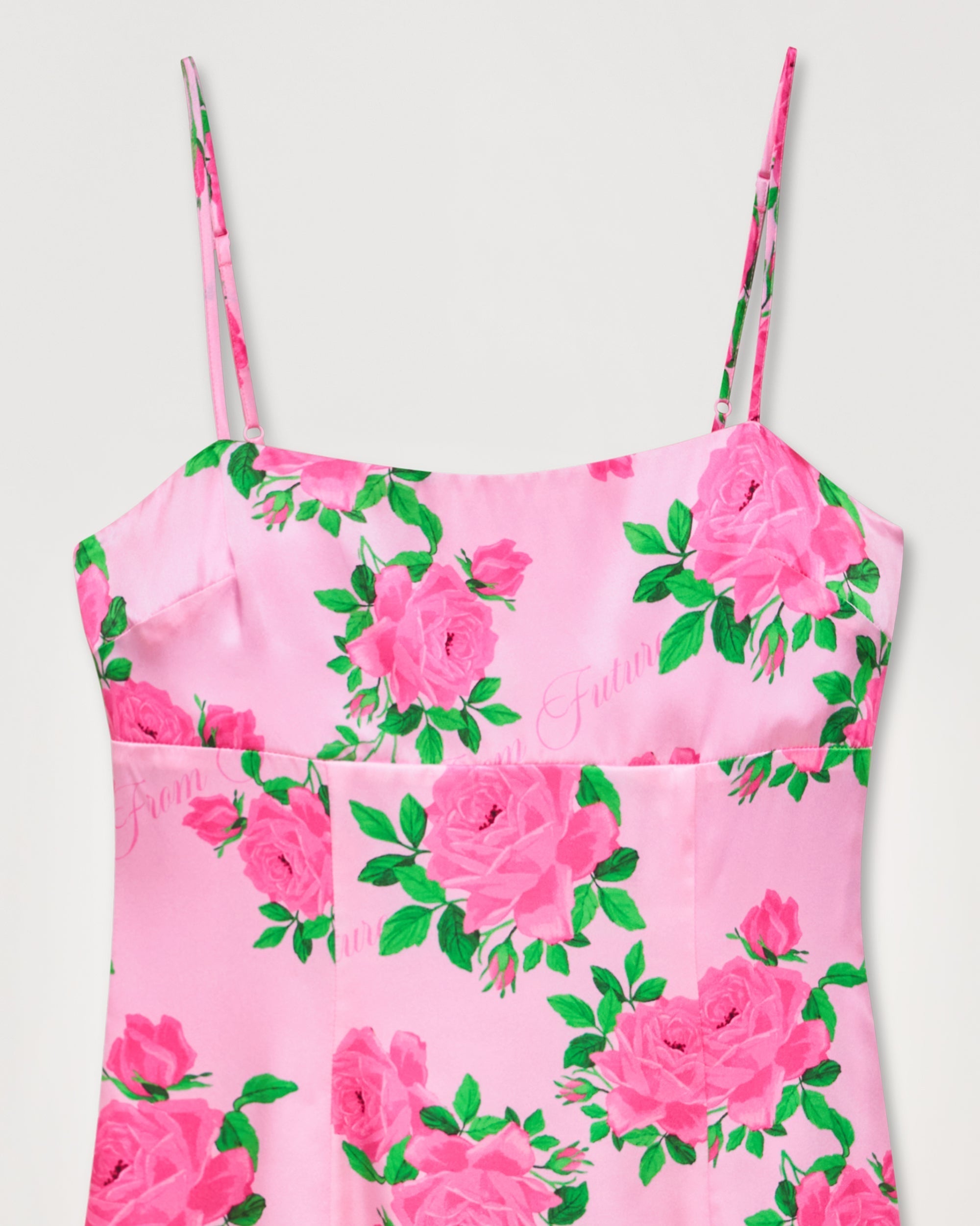 Robe courte Billie en soie - Big Roses