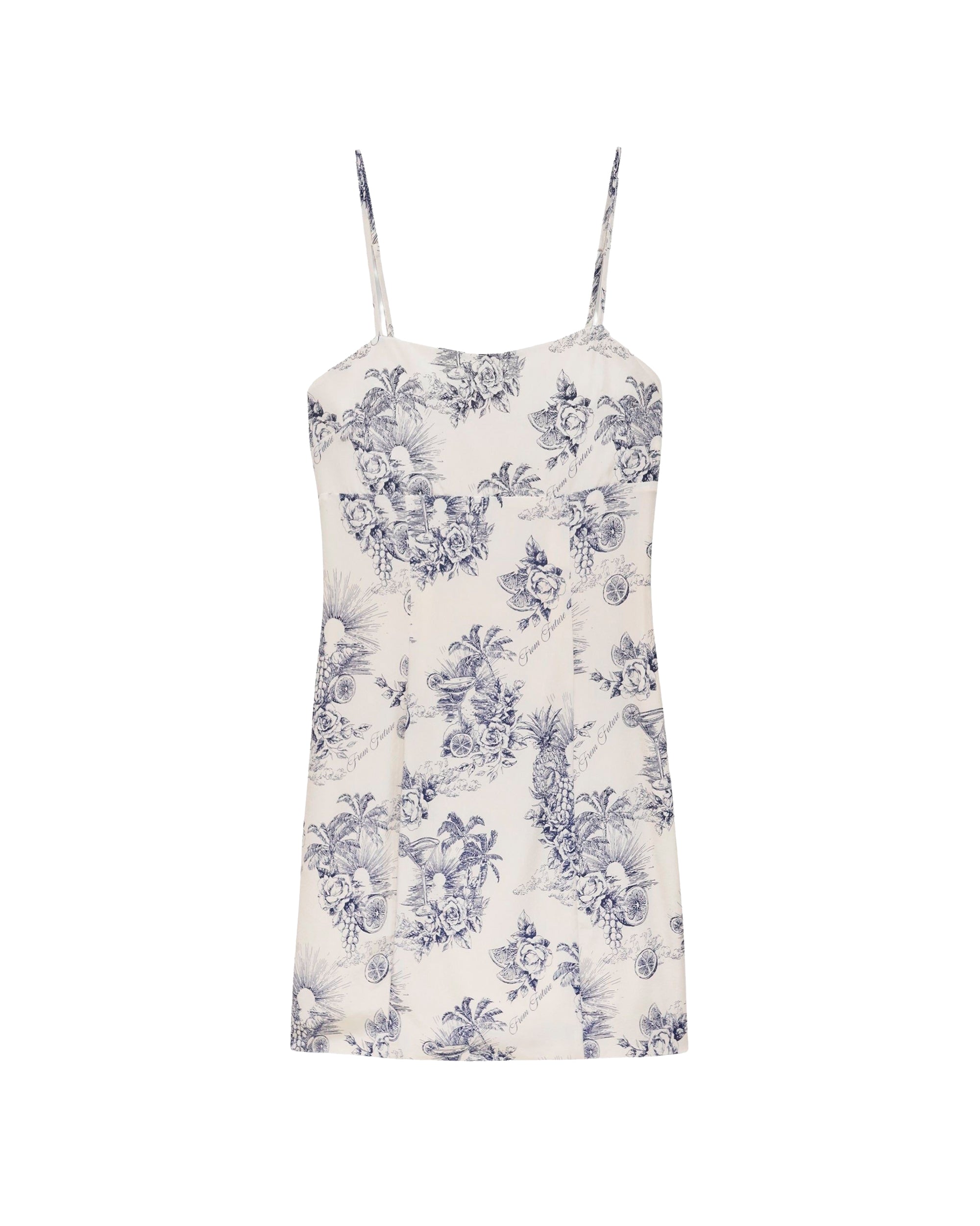 Robe courte Billie en soie - Toile De Jouy