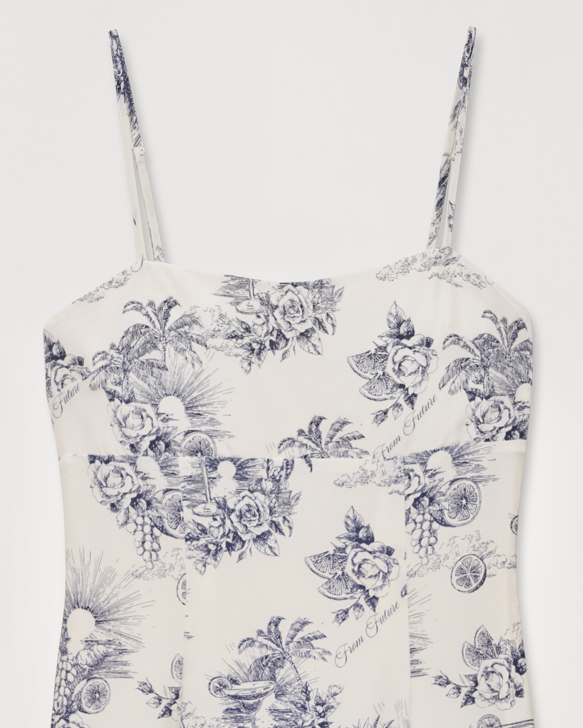 Robe courte Billie en soie - Toile De Jouy