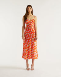 Robe longue Rosie en soie - Little Roses