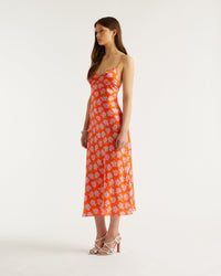 Robe longue Rosie en soie - Little Roses