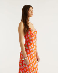 Robe longue Rosie en soie - Little Roses