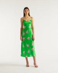 Robe longue Rosie en soie - Big Bouquet