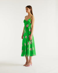 Robe longue Rosie en soie - Big Bouquet