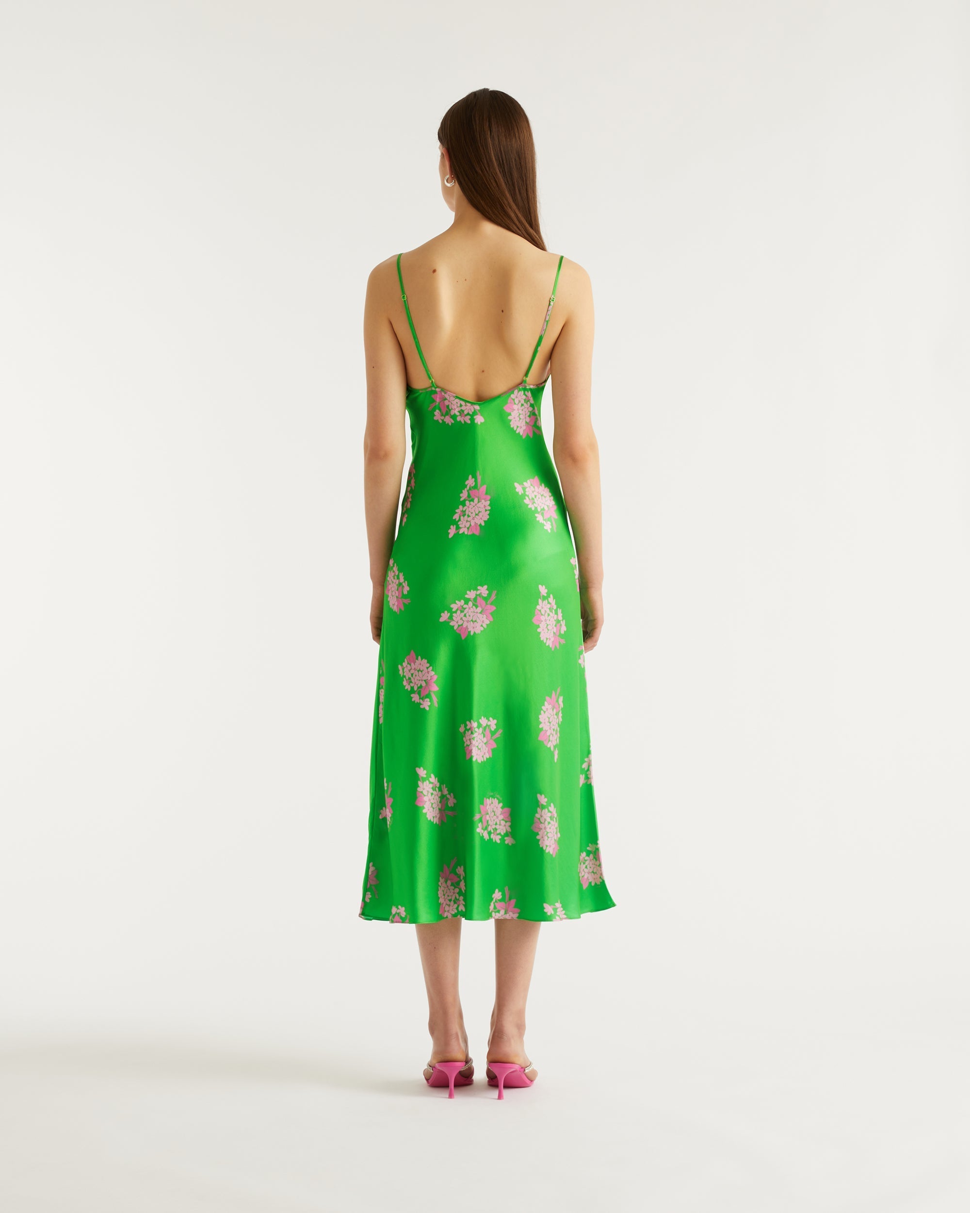 Robe longue Rosie en soie - Big Bouquet