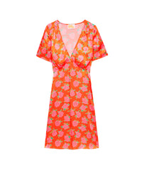 Robe courte Dylan en soie - Little Roses