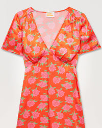Robe courte Dylan en soie - Little Roses
