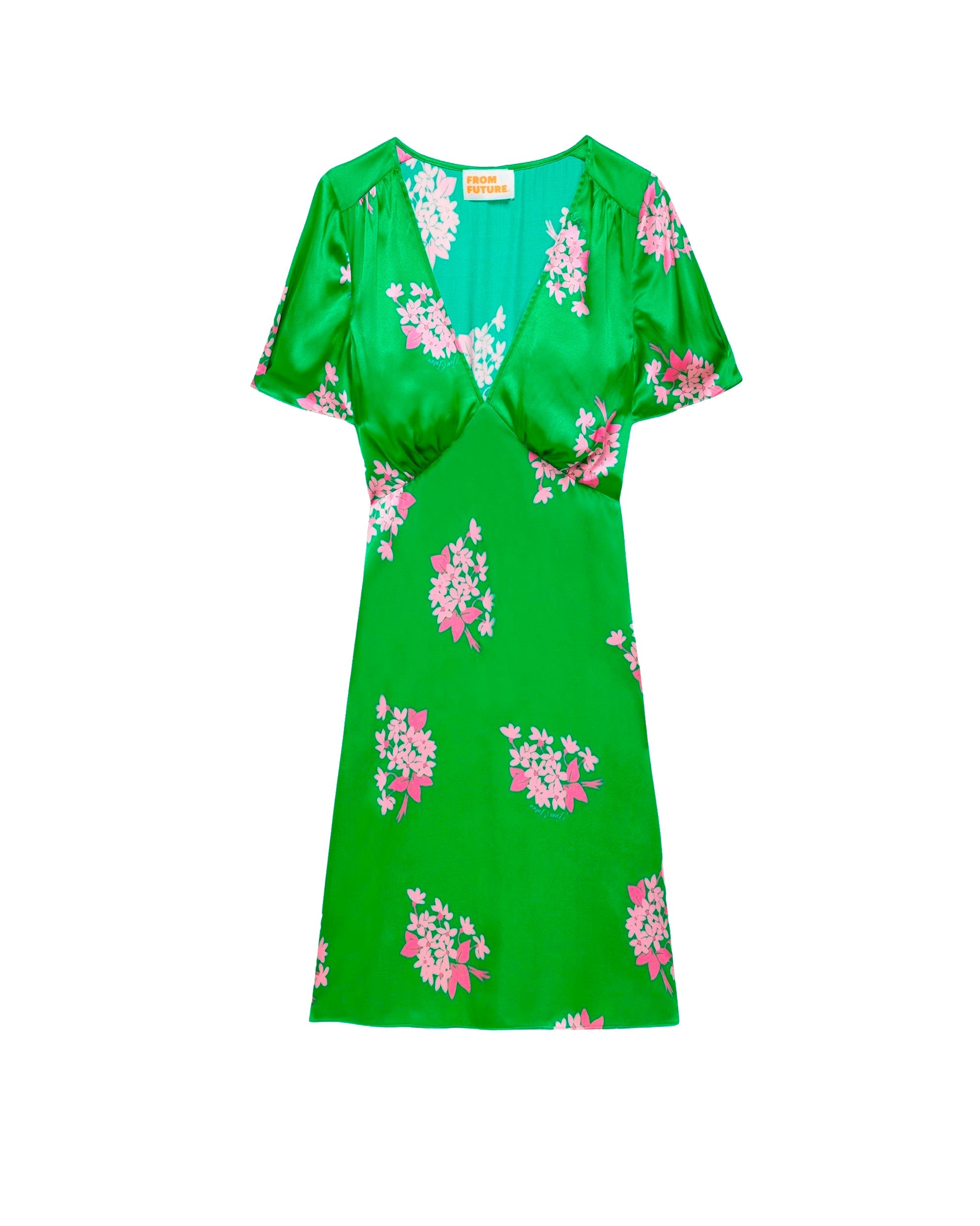 Robe courte Dylan en soie - Big Bouquet