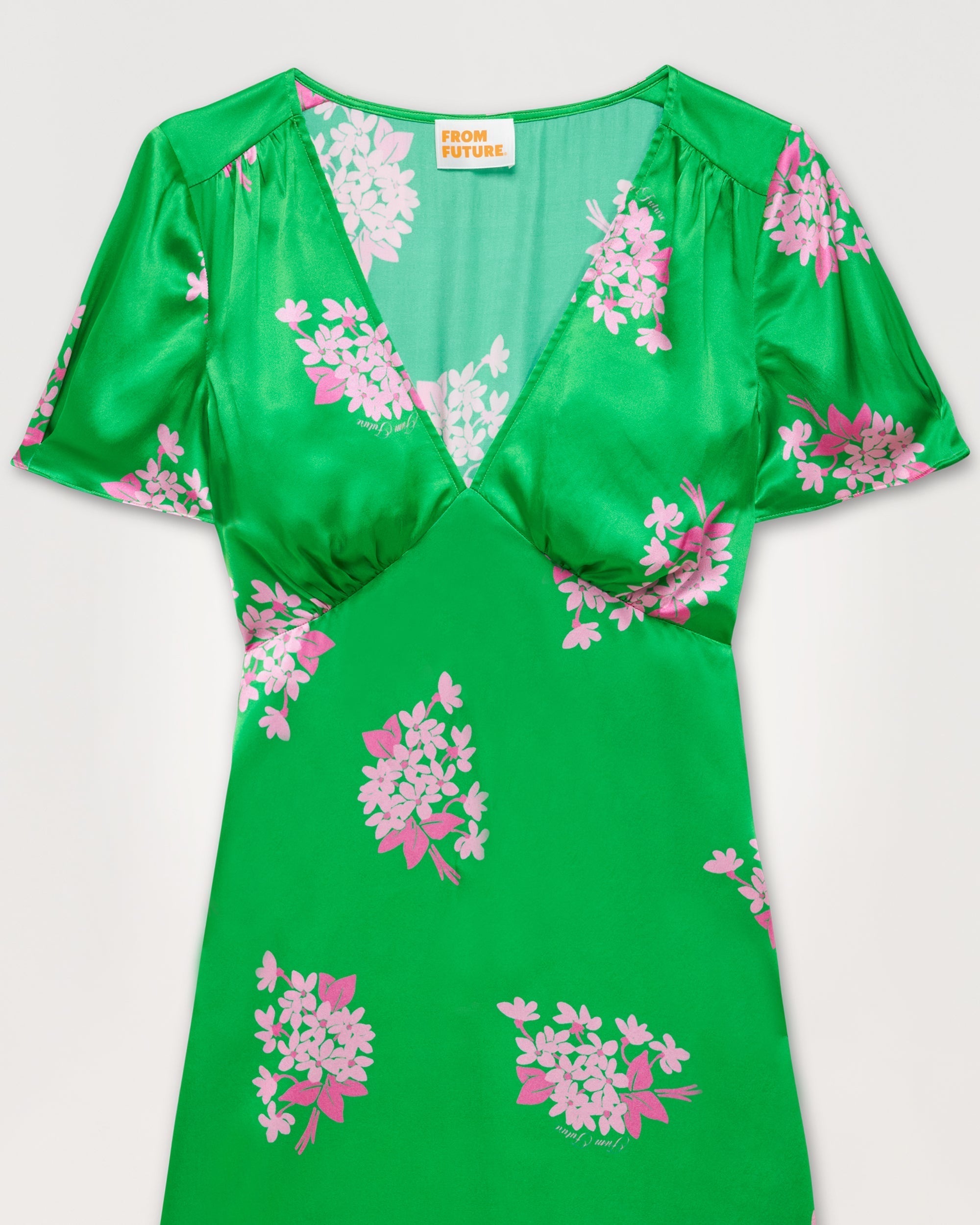 Robe courte Dylan en soie - Big Bouquet