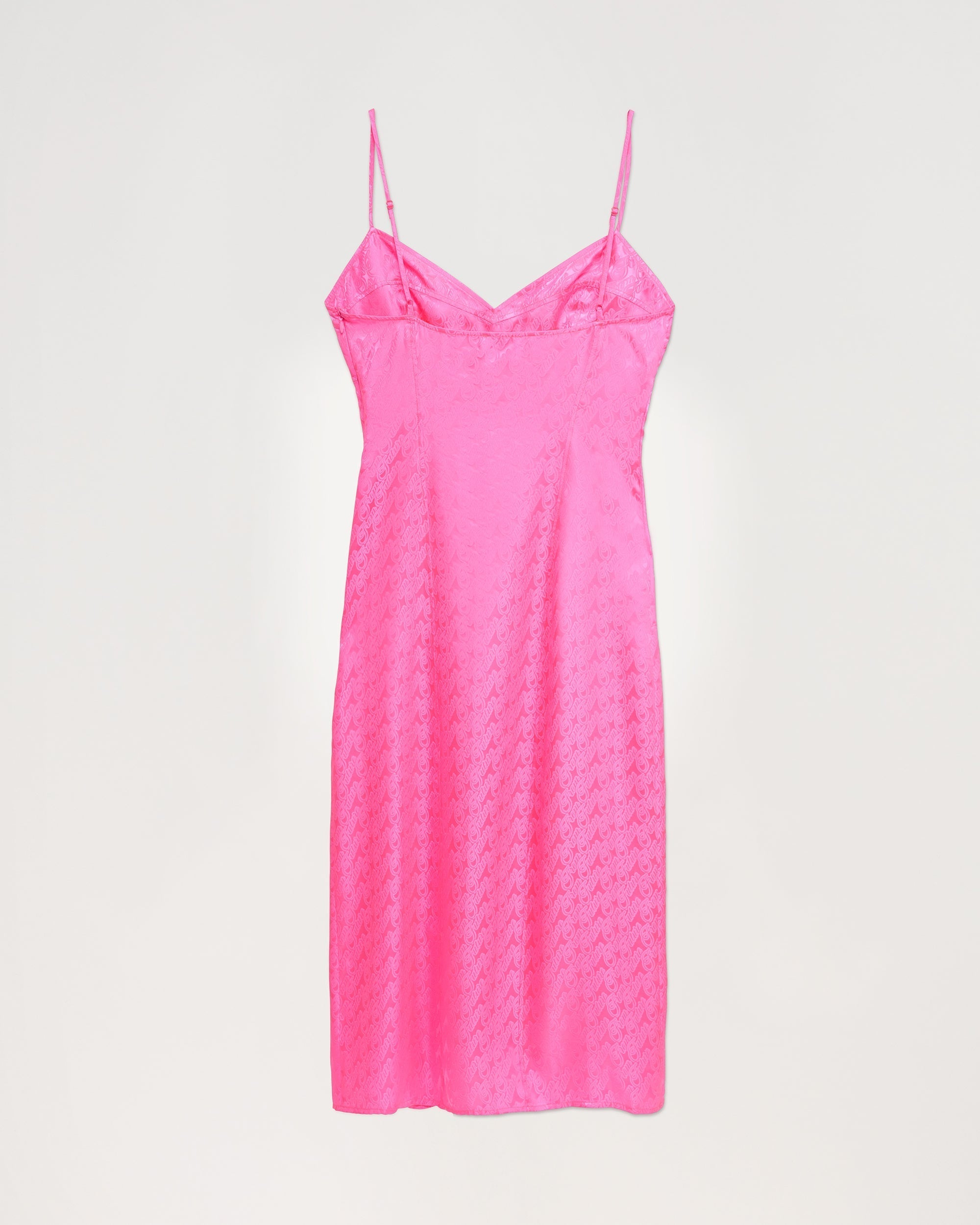 Robe longue Blake en soie - Pink Jacquard
