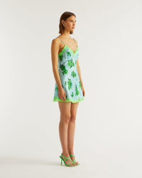 Robe courte Bianca en soie - Rosae Aqua