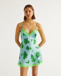 Robe courte Bianca en soie - Rosae Aqua