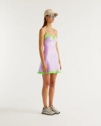 Robe courte Bianca en soie - Lilac