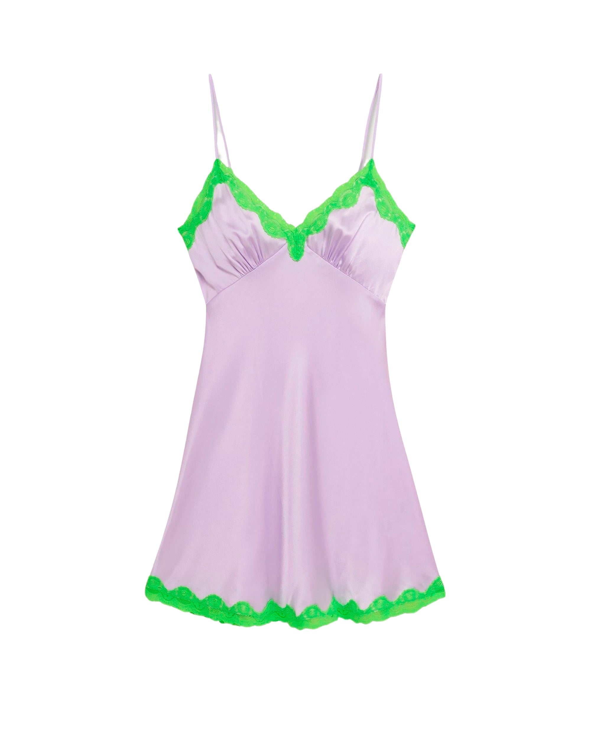 Robe courte Bianca en soie - Lilac