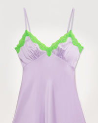 Robe courte Bianca en soie - Lilac