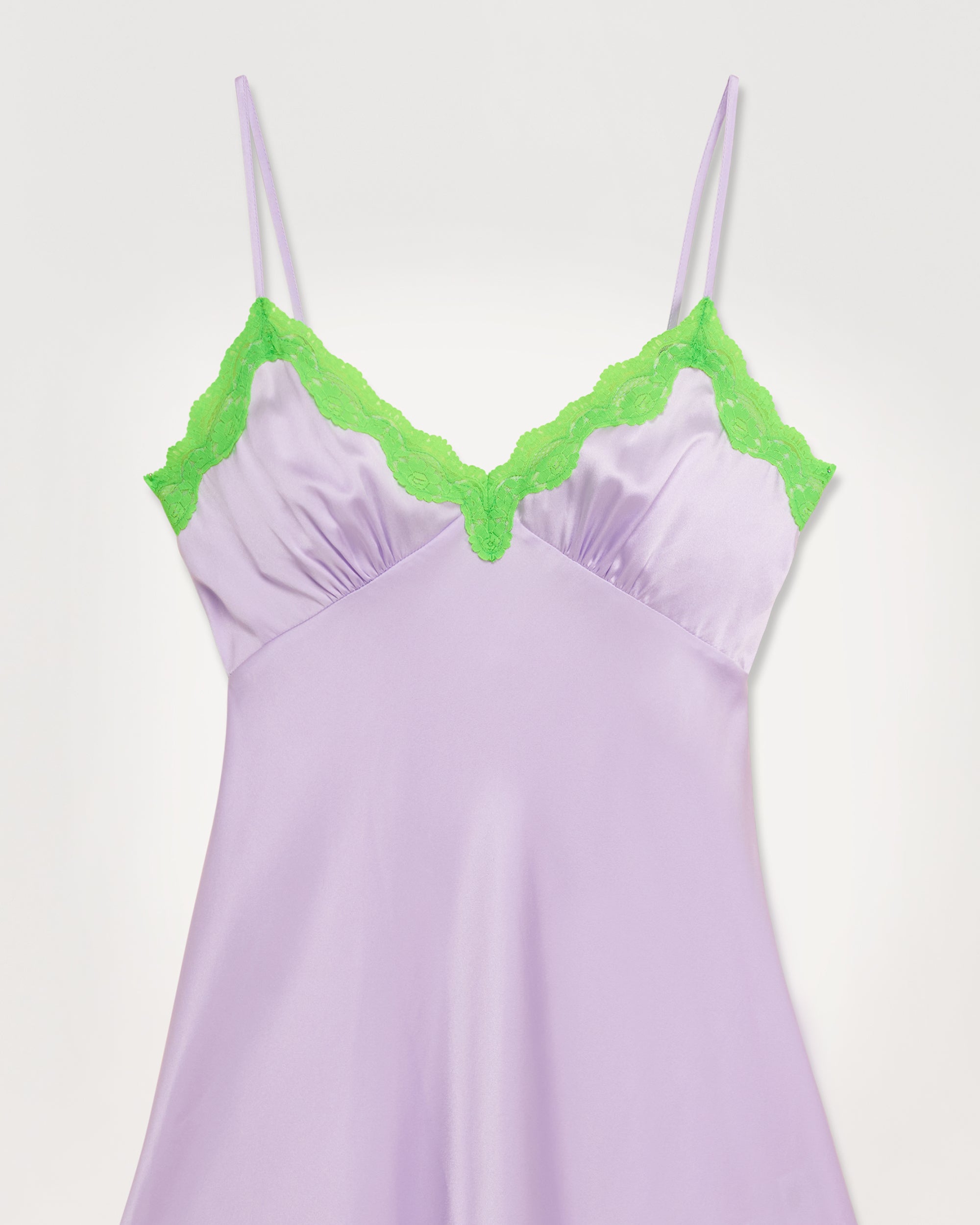 Robe courte Bianca en soie - Lilac