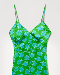 Robe longue Martha en soie - Little Roses