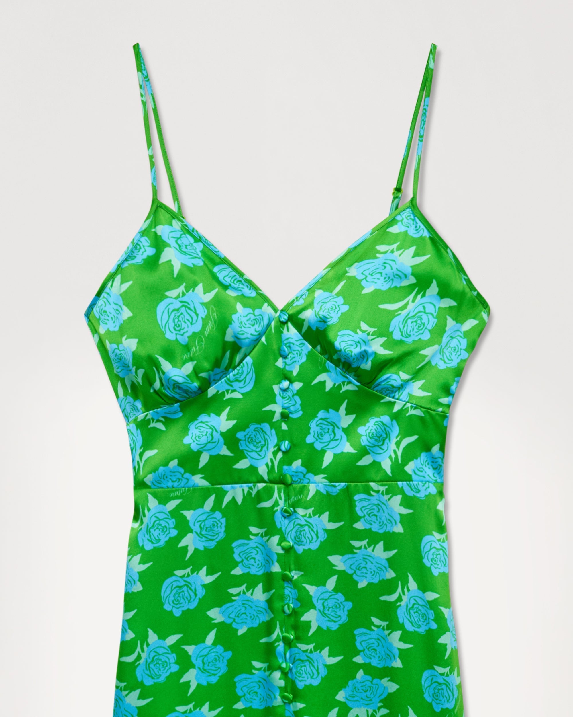 Robe longue Martha en soie - Little Roses