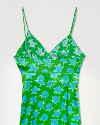 Robe longue Martha en soie - Little Roses