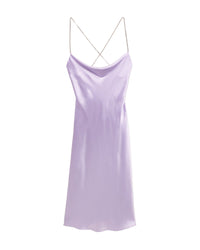 Robe longue Naomi en soie - Lilac
