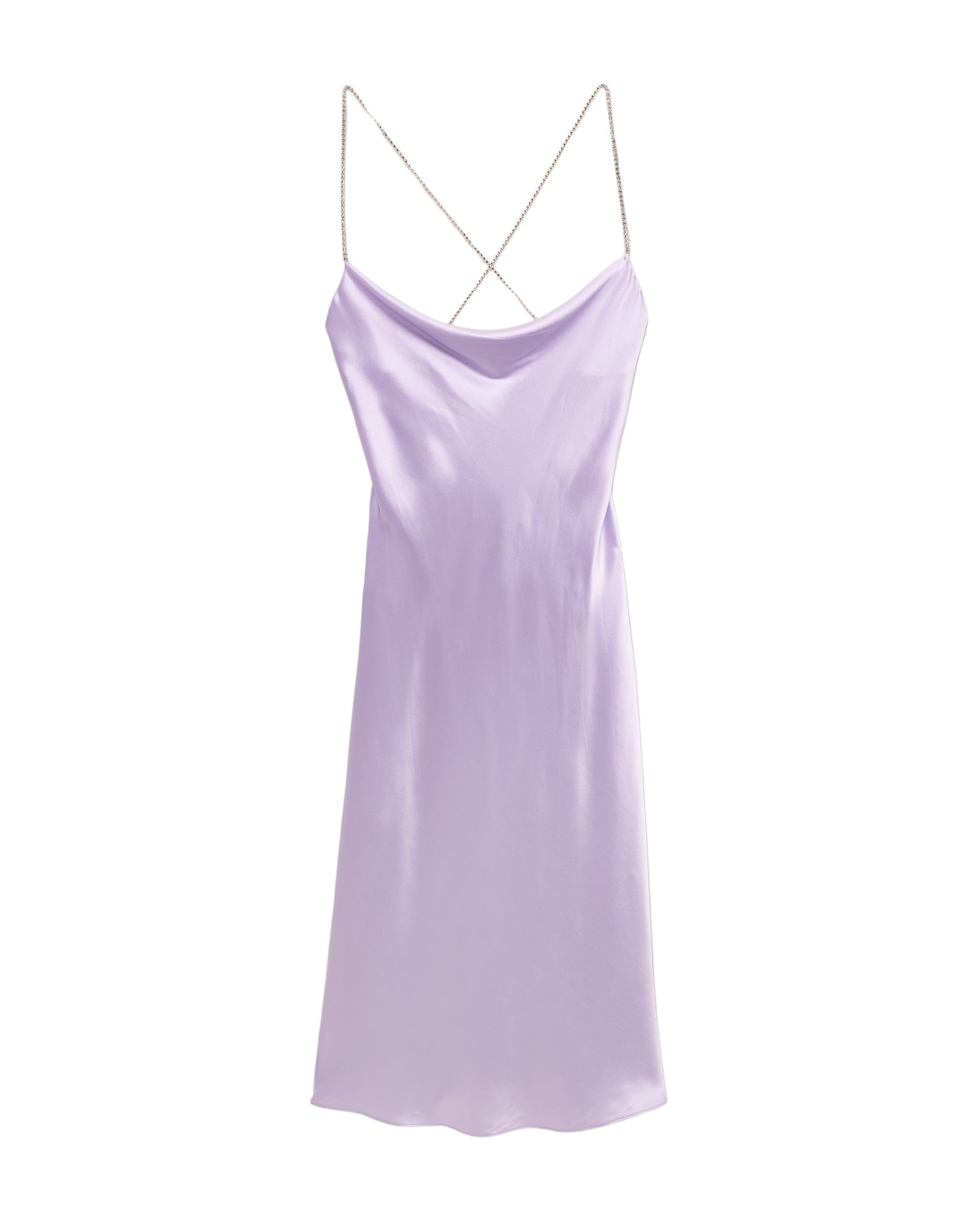 Robe longue Naomi en soie - Lilac