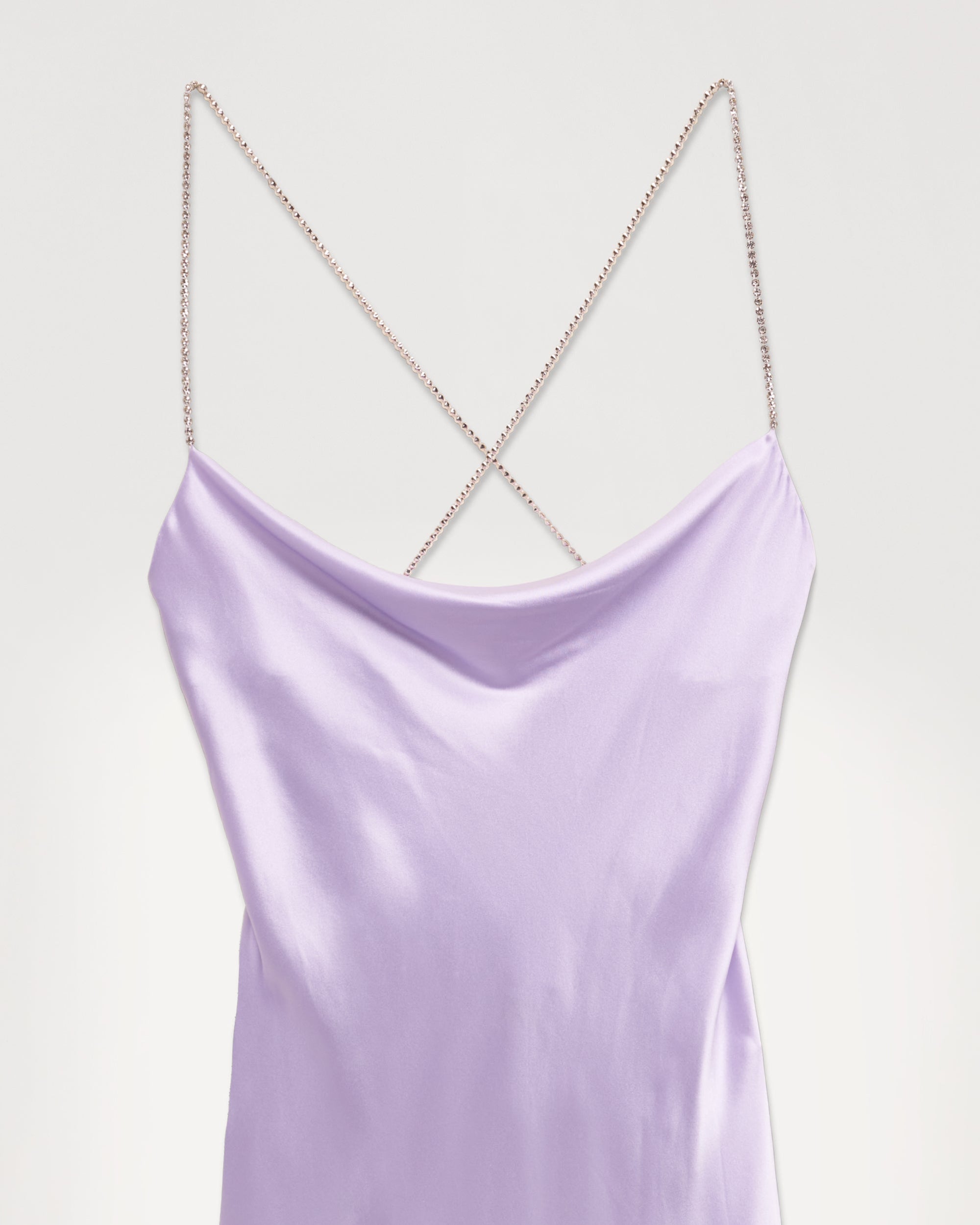 Robe longue Naomi en soie - Lilac