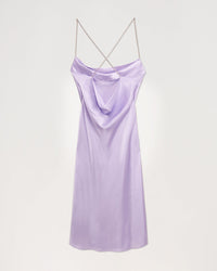 Robe longue Naomi en soie - Lilac